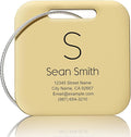 Personalized Engraved Gold Metal Luggage Tags for Suitcase - Custom Name Tags for Bags and Backpacks (10 Pack)
