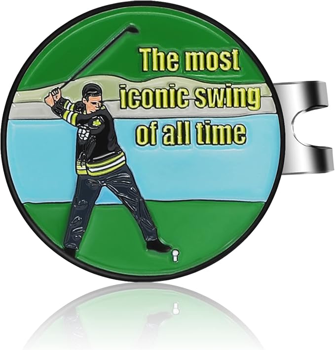 Enamel Golf Ball Marker with Magnetic Hat Clip - Funny Golf Accessories - Great Gift for Golf Lovers