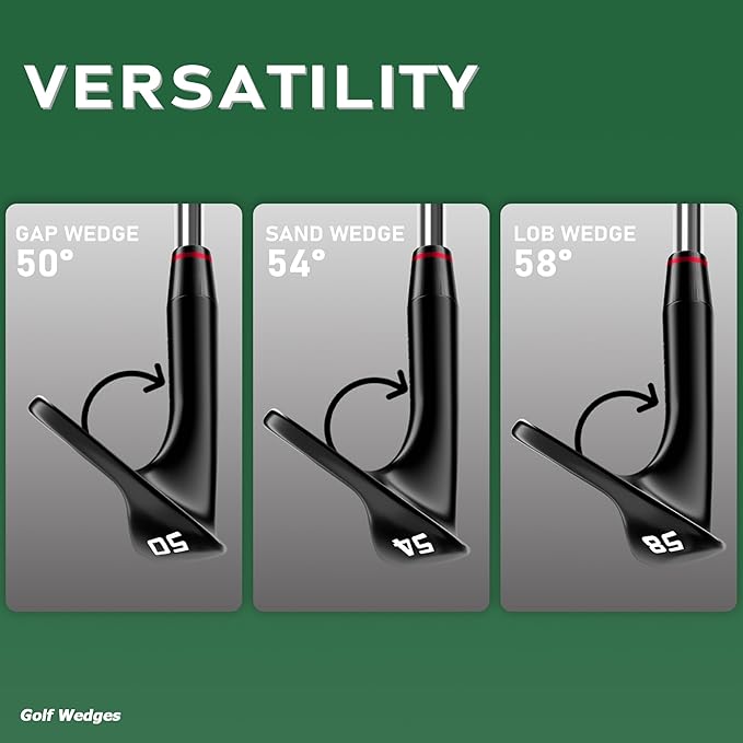 Gowolf Premium Forged Full Face Golf Wedges 50/52/54/56/58/60/69 Degree Individual or Set for Men, Right Hand Gap Wedge Sand Wedge Lob Wedge, Golf Clubs CNC Milled Face for More Spin - Great Golf Gift