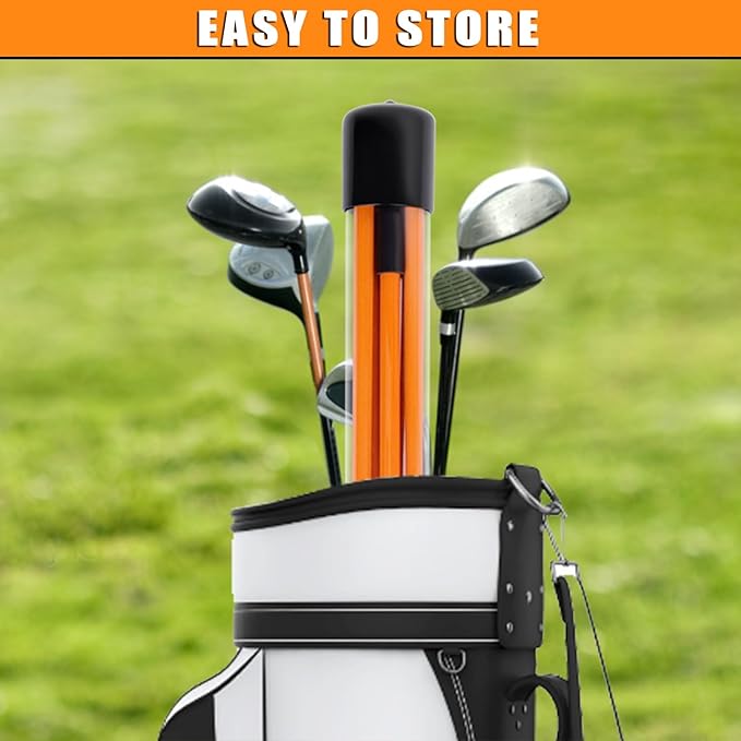 Professional 2 or 3 or 4 Pack Collapsible Golf Alignment Sticks, Premium 40" Alignment Golf Stick Ideal for Aiming, Putting and Swing Practice