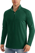 MAGCOMSEN Men's Long Sleeve Sun Shirts UPF 50+ Tees 1/4 Zip Up Fishing Running Rash Guard T-Shirts Outdoor Shirt
