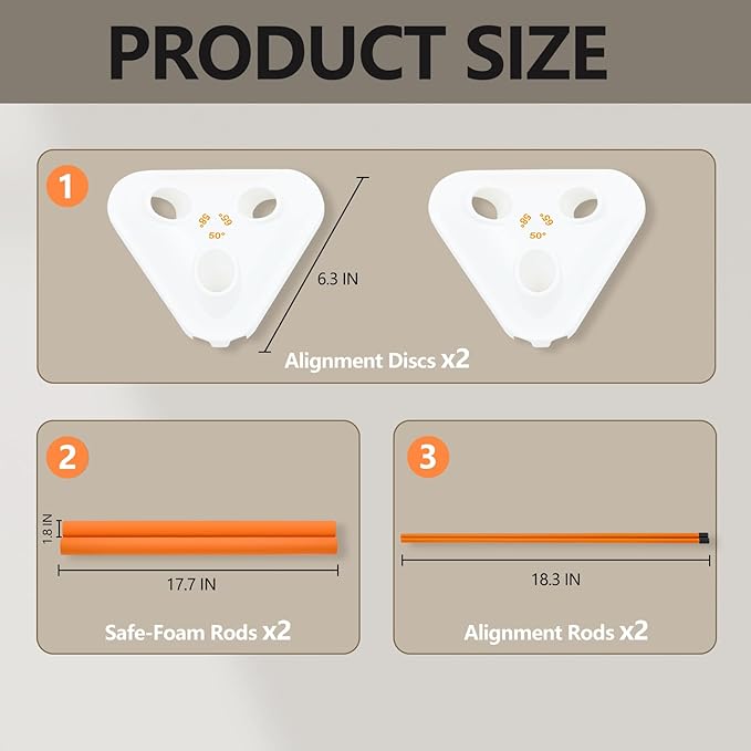 Golf Swing Training Aid, Golf Alignment Discs, Golf Alignment Sticks Correct Posture, Swing Plane, Path, Golf Swing Trainer, Golf Training aid Improve Swing Accuracy and Consistency