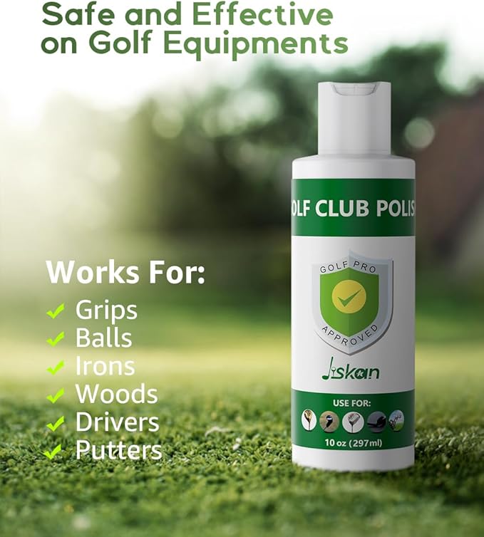 Pro Golf Club Cleaning Kit with Golf Club Cleaner Brush and 10 Oz Golf Club Polish, Cool Golf Accessories Gifts for Men Unique Golf Stuff Golf Bag Accessories Golf Gear