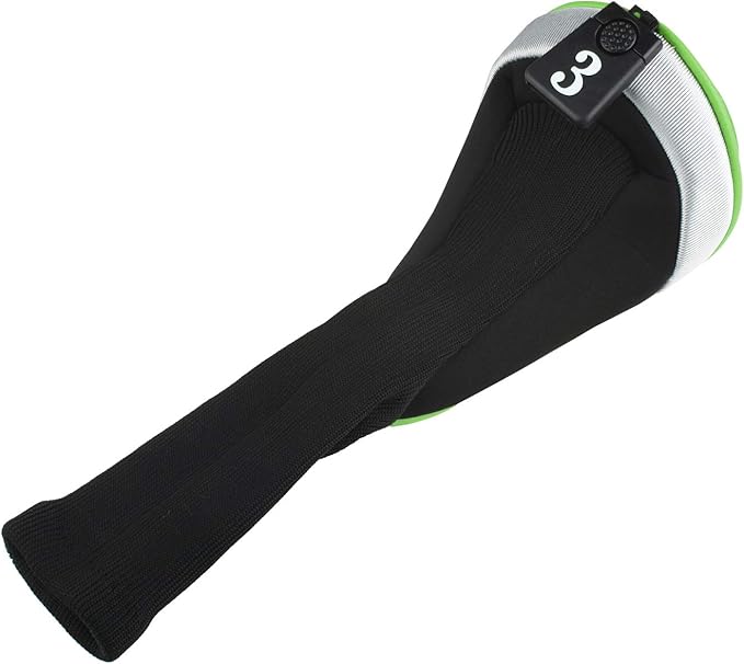 Andux 6pcs/Set Golf Club Head Covers Woods Drivers Fairway Hybrid Set Long Neck (3 Hybrid + 3 Woods)