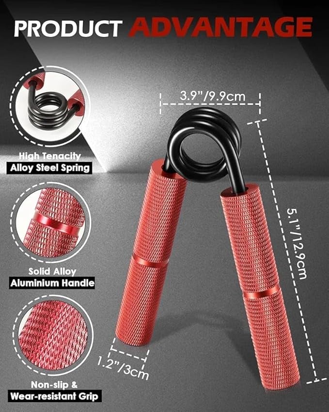 Grip Strength Trainer Set – 6 Pack Adjustable Hand Grippers with Non-slip Handles for Forearm,Wrist,Finger Strength-Strengthener Kit for Fitness,Rehab and Athletes
