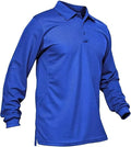 MAGCOMSEN Men's Polo Shirts 3 Button Quick Dry Performance Long Sleeve Tactical Shirts Pique Jersey Golf Shirt