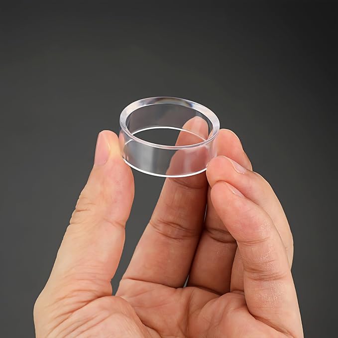 Hipiwe 15Pcs Sphere Holder Clear Crystal Glass Ball Stand Round Baseball Display Stand Plastic Ball Stand Holder Rings for Decorative Egg Golf Ball Tennis Softball Marbles (1.2”D, Medium)