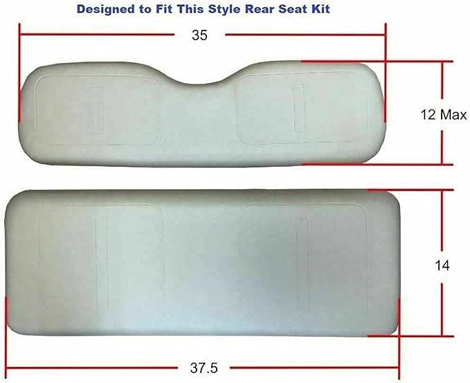 Huskey Golf Cart Front Rear Seat Covers Compatible with Yamaha G29 Drive/Drive 2 2007-Up Models, Custom Fit, Black/Lime Green Diamond Stitching, Marine Grade Vinyl, Staple On