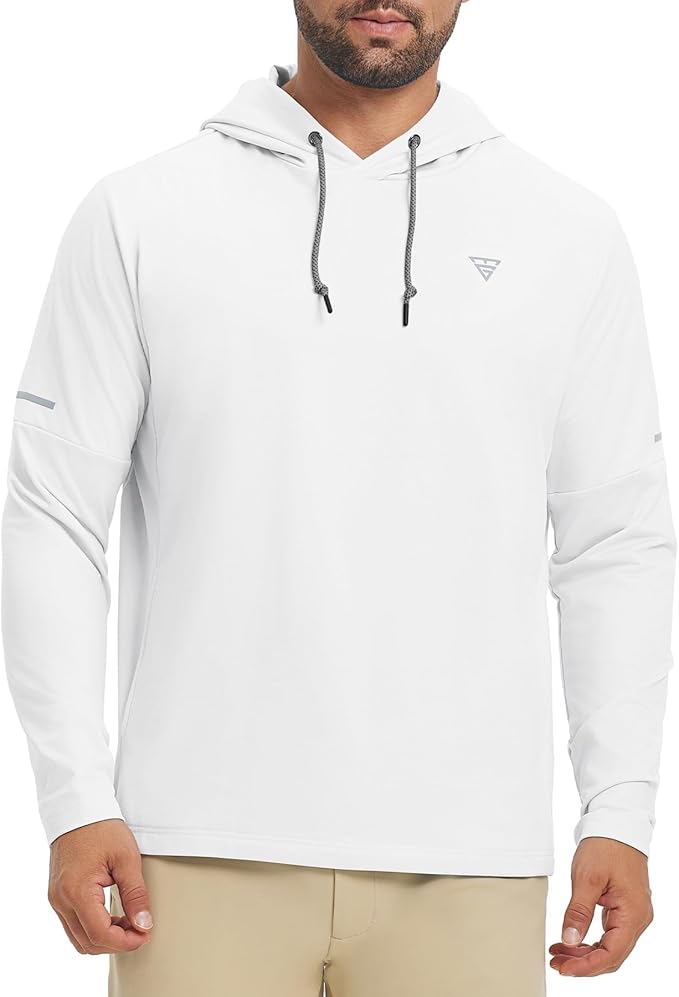 Hoodies for Men Golf Fleece Hooded Sweatshirts Dry Fit Athletic Lightweight Casual Midlayer Mens Hoodies Pullover