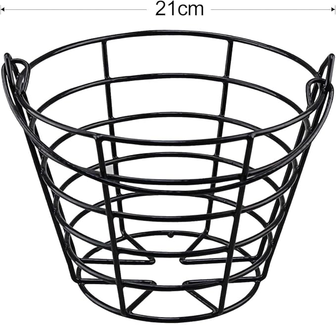 Crestgolf 2PCS Stainless Metal Golf Basket Golf Ball Container Ball Bucket