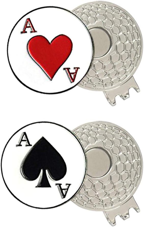 Colorful Golf Ball Markers with Silver Color Golf Hat Clips