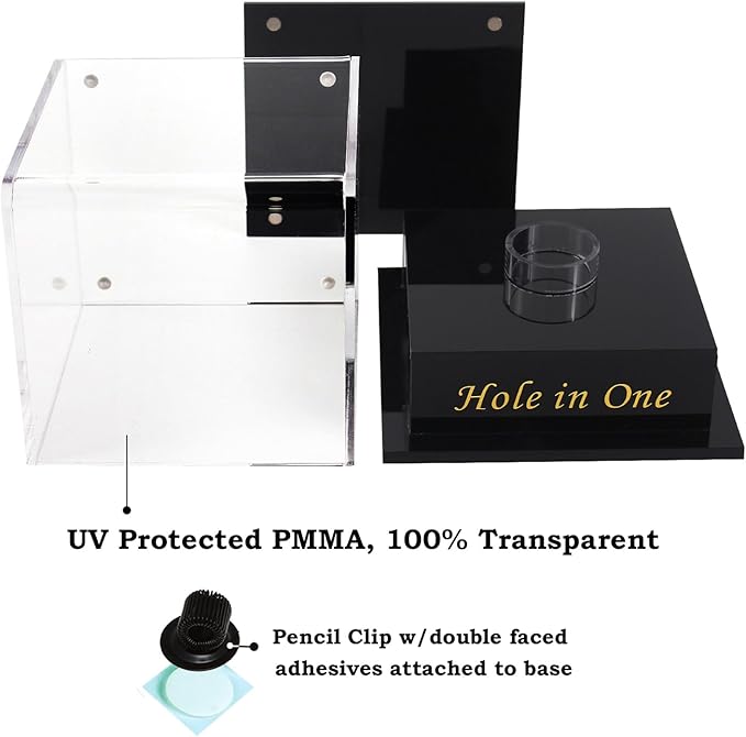 Golf Ball Display Case for Hole in one Ball with Scorecard Display, Golf Gifts, Accessories for Men and Women (Content: Hole in One)
