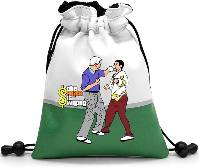 Artpreti Funny Golf Valuables Pouch,Golf Pouch Bag with Drawstrings Golf Tee Leather Tee Ball Bag for Men Women - The Price is Wrong