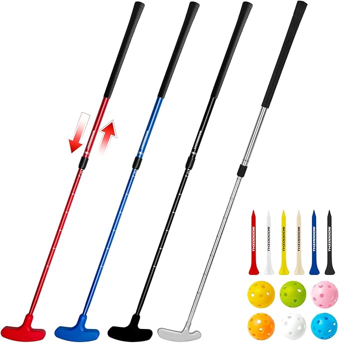 THIODOON Golf Putters for Men and Women Two-Way Kids Putter Mini Golf Putter for Right or Left Handed Golfers Adjustable Length Golf Putter Suitable for Children, Teenagers and Adults