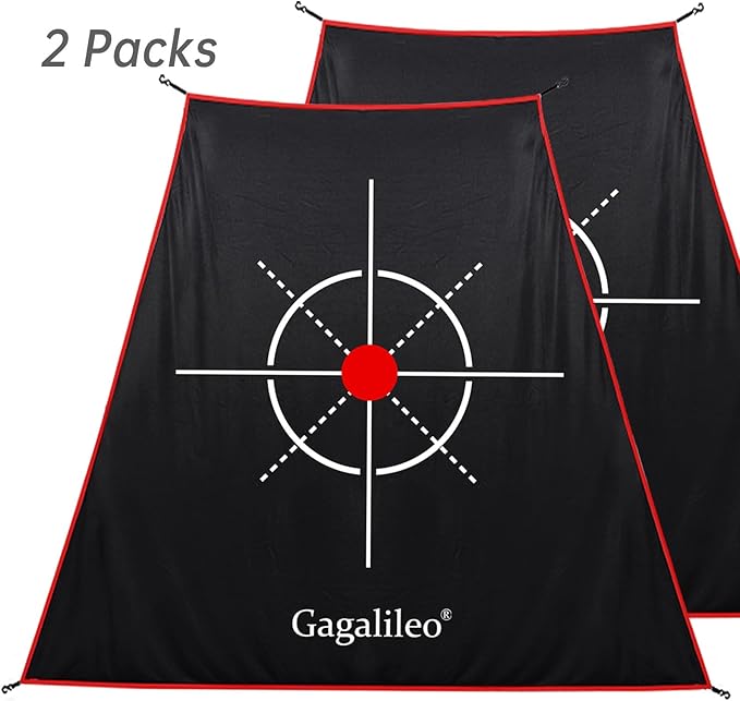 Gagalileo Golf Target Cloth: Protective Net Portable Easy Setup with S-Hooks & Ropes Indoor Outdoor Practice All Golfers Training Accuracy for Backyard Garage