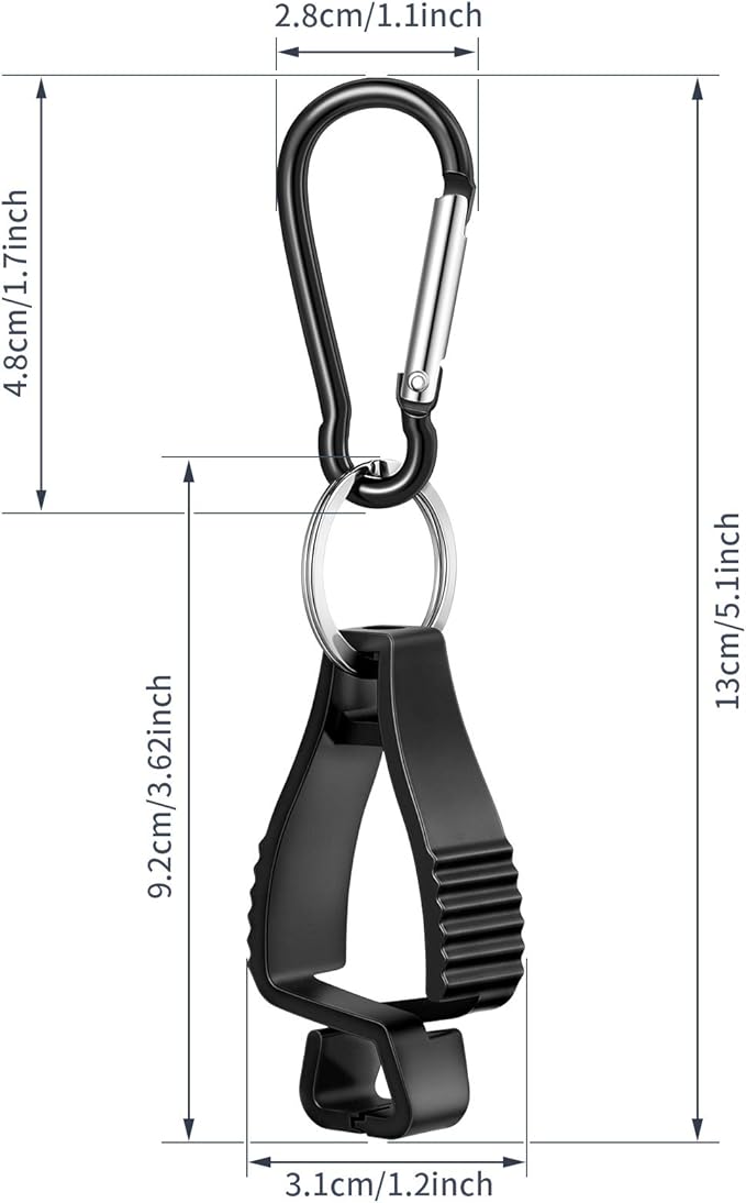 Jetec 6 Pcs Glove Clips for Work Glove Holder Grabber Safety Clips for Construction Work Accessories Helmets Hanger Clamp