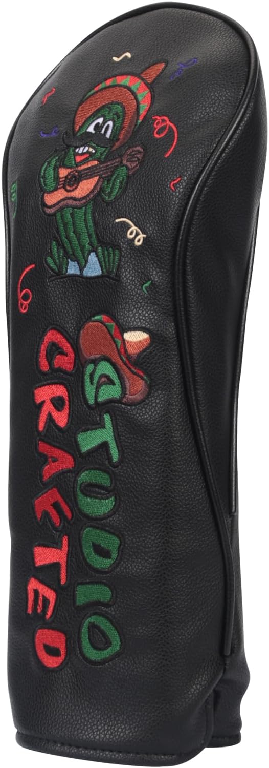 Cinco De Mayo Sombrero Golf Headcover for Driver Fairway Woods Hybrid Rescue Blade & Square Mallet Putter Head Cover