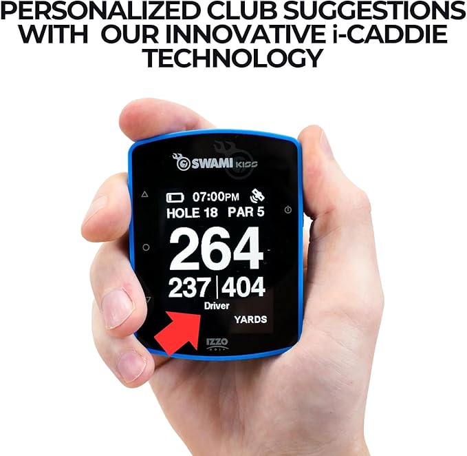 Swami KISS 2.0 Handheld Golf GPS Ragnefinder with Integrated Magnets - Blue
