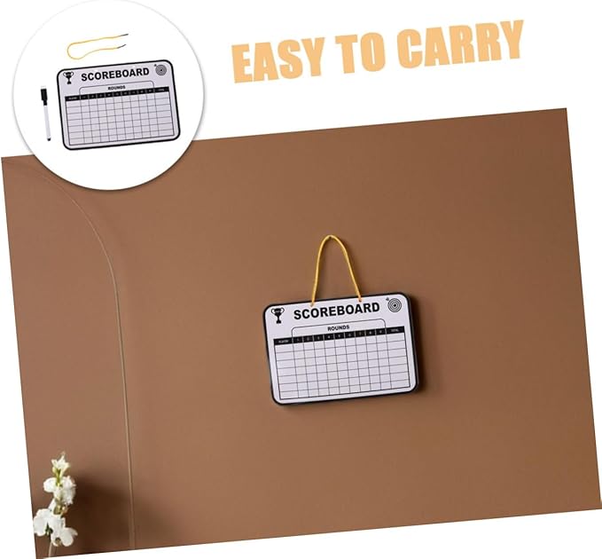 BESPORTBLE 2pcs Double-Sided Reusable Golf Scoreboard for Boys and Girls Dry Erase Writing Board for Score Tracking Lightweight Portable Design for Indoor and Outdoor Golf Practice