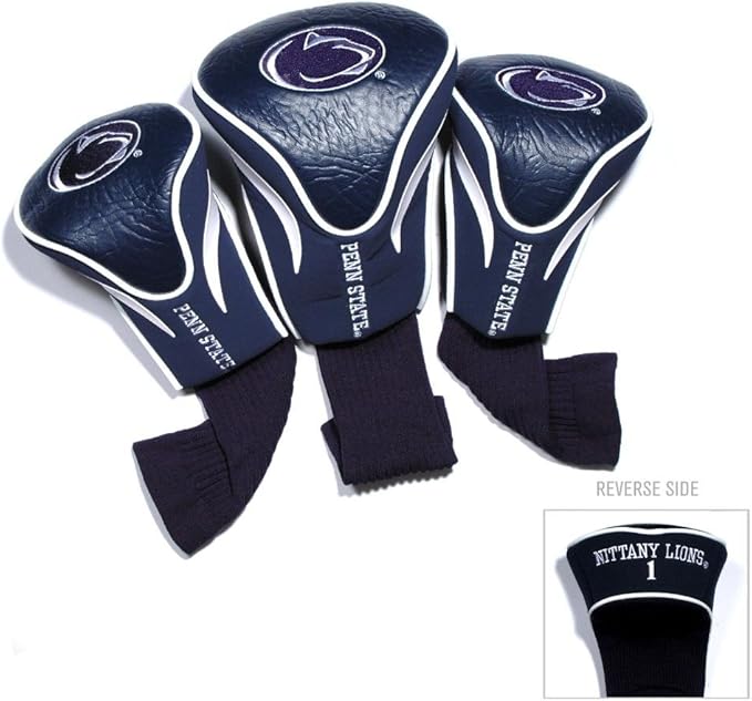 Team Golf NCAA Numbered 1, 3, & X, Fits Oversized Drivers, Utility, Rescue & Fairway Clubs, Velour Lined for Extra Club Protection