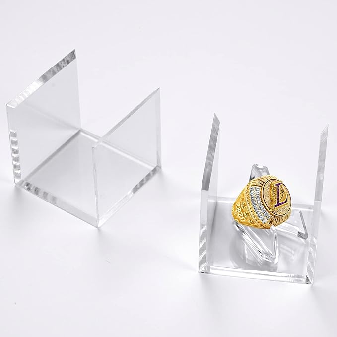 Championship Ring Display Case, Acrylic Display Box and Holder for Super Bowl, Championship, and Baseball Rings, for Collectors and Enthusiasts, 1pc