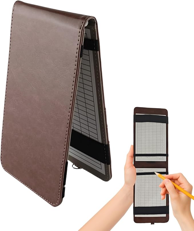 Leather Golf Scorecard Holder,Score Card Holder Golf,Yardage Book Cover,Golf Scorecard Book