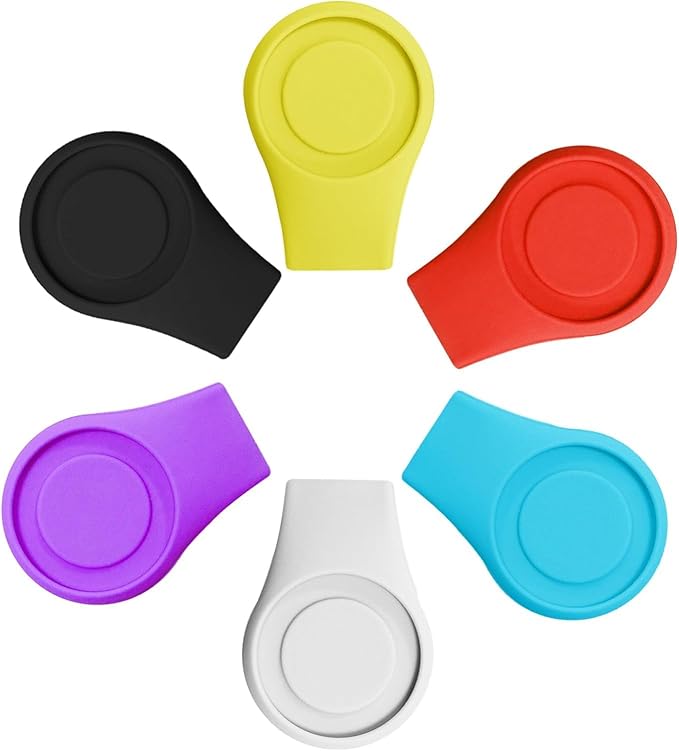 FINGER TEN Golf Ball Marker Hat Clip Magnetic Value 3 4 6 Pack Set Silicone Durable Removable Attaches Easily to Hats Caps Belt