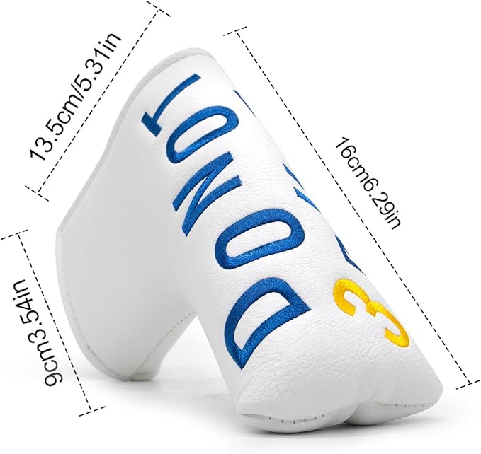 Golf Mallet Putter Cover, Golf Club Cover with Strong Magnetic Closure, PU Leather Waterproof Golf Putter Cover Golf Accessories