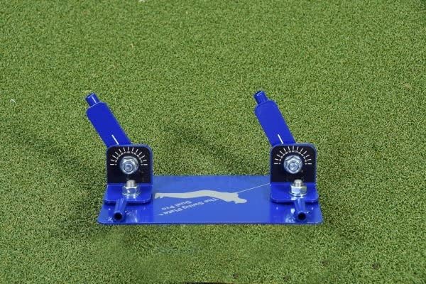 The Golf Swing Plate Dual with Pro Training Bundle (2 Alignment Sticks & Extension Pole) - Golf Swing Plane Training Aid - InTheHoleGolf