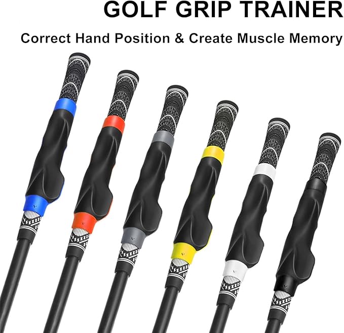 Golf Grip Trainer, Right or Left Handed Golf Training Aid for All Levels of Golfers - Fix Hand Position & Grasp, Master Correct Grip Posture, Golf Accessories