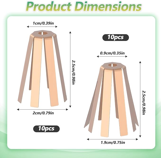 10Pcs Universal Brass Golf Shaft Adapter Shims, Fits .335, .350, .355, .370 Iron Shafts, Golf Ferrules for Golfs Enthusiasts, Professionals