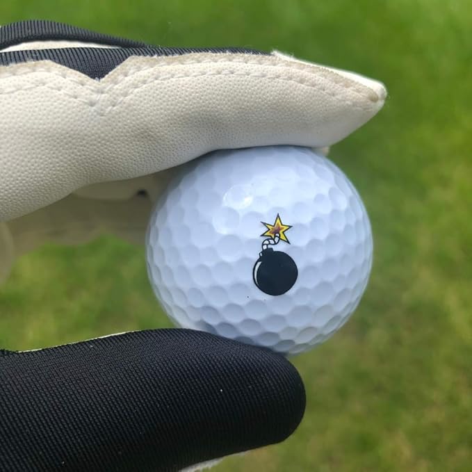 Golfdotz - USGA Rule Conforming Golf Ball Markers, Golf Ball Stickers for Marking Balls, No More Smearing from Stamps, Gifts for Golfers, Dads, and Retirees, (Emoji Collection; 24-32 Count)