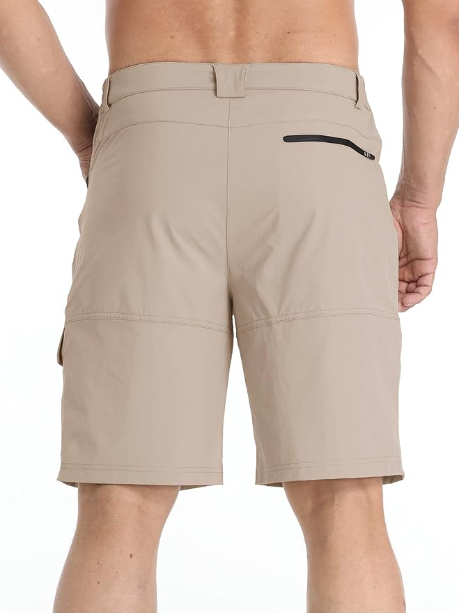 TACVASEN Men's Summer Outdoor Shorts Quick Dry Cargo Casual Work Hiking Shorts (NO Belt)