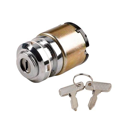 Starter Ignition Switch with 2 Keys Compatible with Club Car DS Gas Golf Cart 1983-1995 Replacement for 1012415 CP1012415 Lock Cylinder with Standard Key