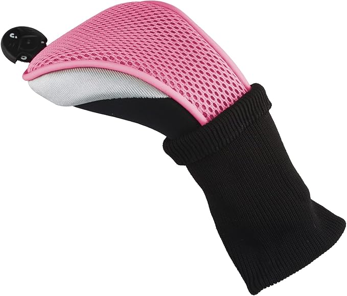 Andux 6pcs/Set Golf Club Head Covers Woods Drivers Fairway Hybrid Set Long Neck (3 Hybrid + 3 Woods)