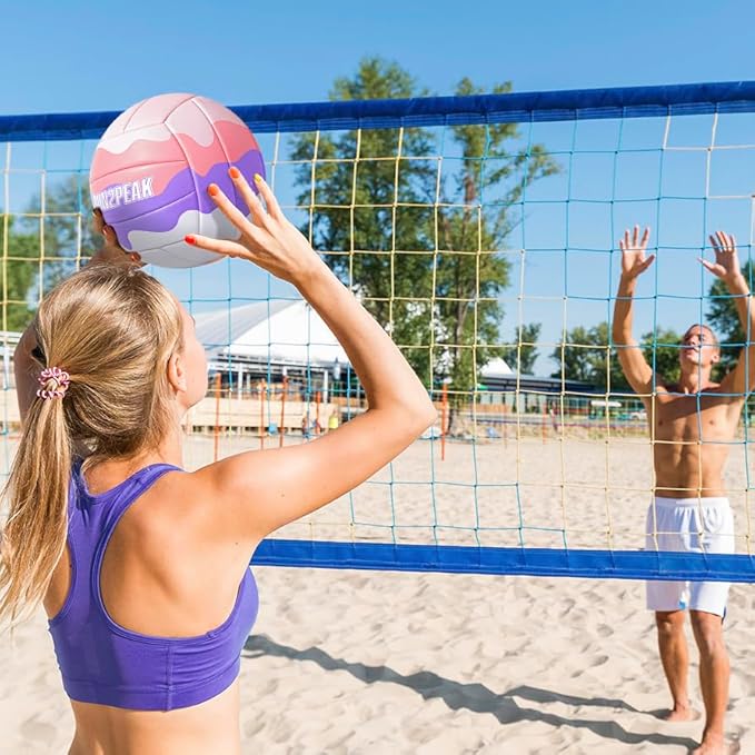 Soft Touch Volleyball Ball Gifts for Teen Girls Kids Youth Team Beginners Durable Volleyballs for Outdoor Indoor Beach Pool Water Play Official Size 5 Training Practice Volley Ball