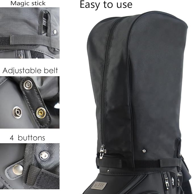 Golf Bag Cover/rain Cover Durable 1680D Nylon Waterproof and dust Cover fits Most 8.5-9 inch Golf Bag/Golf Stand Bag,Golf Gift for Man/Woman Golfers