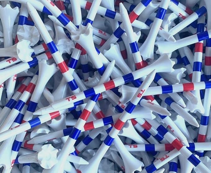 TRUESTRIKE Premium USA Golf Tees – 100-Pack Durable 3¼" / 2¾" Plastic Tees – Made in USA – Perfect Holiday Golf Gift