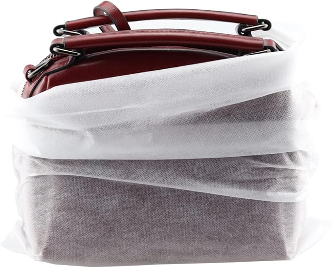 10Pcs Travel Shoe Storage Bags Non-woven Fabric Packing Dust Cover Pouch Portable Breathable with Drawstring (Large)