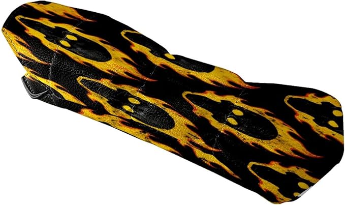 3 Pack PU Leather Golf Club Head Covers - Driver, Fairway Wood & Hybrid, Funny Golf Accessories, Ideal Golf Gift Colorful Line Seashell