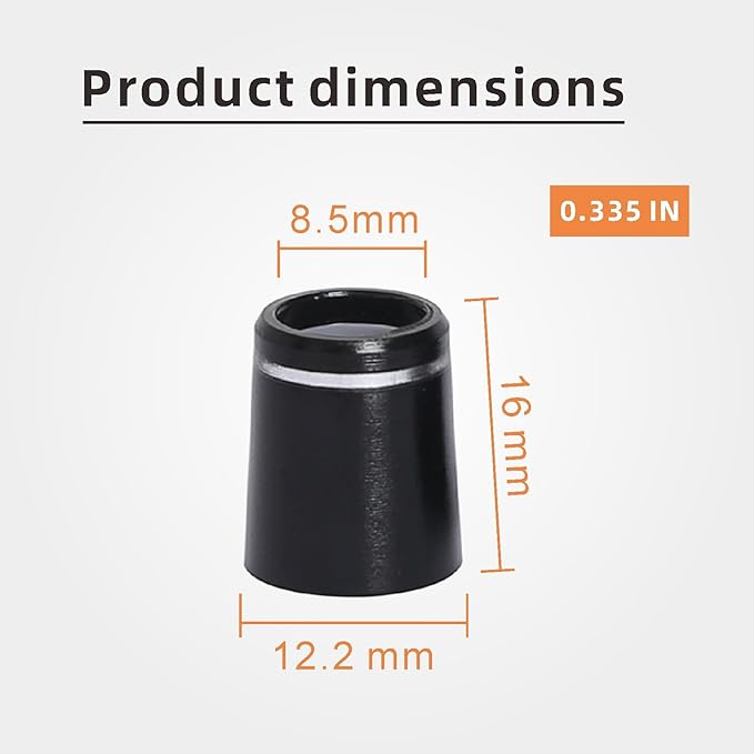 Mariyandh 12 Pcs ' Black Golf Club Ferrules for Irons Shaft Universal with Single Silver Ring
