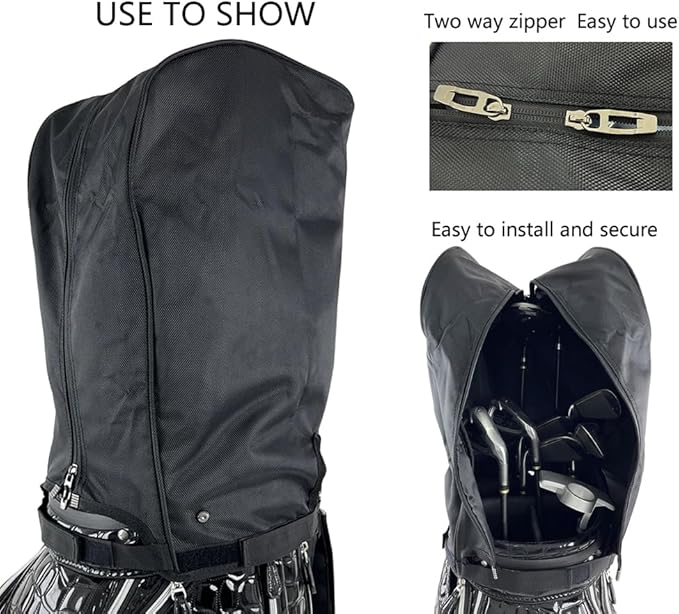 Golf Bag Cover/rain Cover Durable 1680D Nylon Waterproof and dust Cover fits Most 8.5-9 inch Golf Bag/Golf Stand Bag,Golf Gift for Man/Woman Golfers