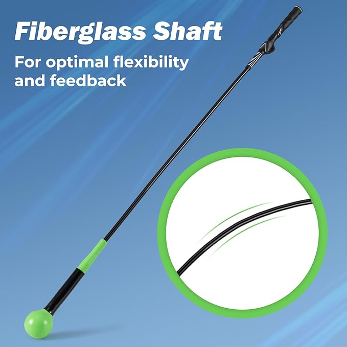 Tangkula Golf Swing Trainer, 47"/40"/31.5" Warm-Up Golf Practice Training Aid with Weighted Head for Grip, Rhythm, Flexibility, Balance, Tempo & Strength, Indoor Outdoor Golf Swing Corrector