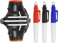 PATIKIL Golf Ball Marker Stencil 360 Degree Triple Track Golf Ball Alignment Marking Tool Line Drawing Marker with Marker Pens for Men Women