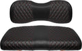 Golf Cart Vinyl Replacement Seat Covers fits Yamaha G29/Drive/Drive 2 2007+, Diamond Front Seat Cover Black Stitching Durable Breathable & Easy to Clean