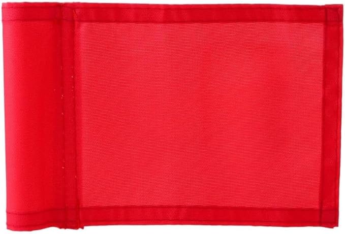 Golf Flags 3 Pieces, 9 x 6 Inch Portable Green Golf Flags with Tube Inserted, 420D Nylon Mini Practice Putting Golf Flag Waterproof for Yard Indoor Outdoor Backyard Garden - Red