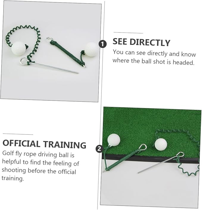 YARNOW Fly Rope Ball Golf Swing Trainer with Practice Rope for Skill Improvement Outdoor and Indoor Swing Practice Aid Convenient Warm-up Tool for Golfers