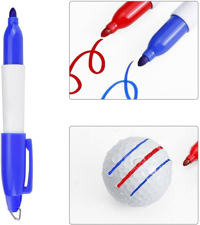 Golfball Line Marker with Pen Waterproofs Lines Marker Tool Putt Alignment Putt Positioning Marker Easy to Use