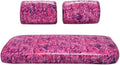 Seat Cover Replacement for Yamaha G-16/G-22 Golf Cart - Front Bench Seat - Premium Marine Vinyl - 5 Panel Stitching - Staple On Installation - Two-Tone Golf Cart Seat Covers (Pink Camo)