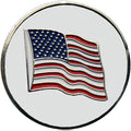 USA Flag Golf Ball Marker with USA Flag Hat Clip